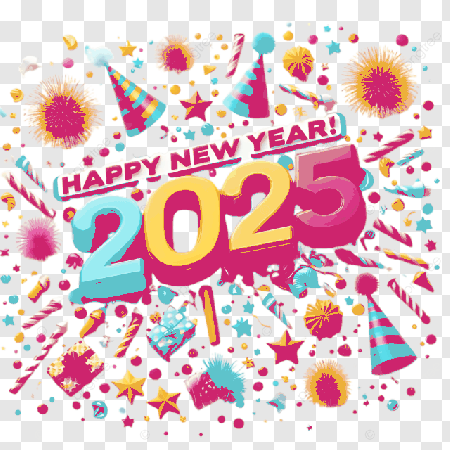 Kolorowa kartka 2025 rok